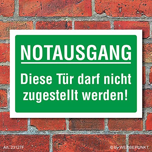 WERBEPUNKT. Schild Notausgang, 3 mm Alu-Verbund 600 x 400 mm