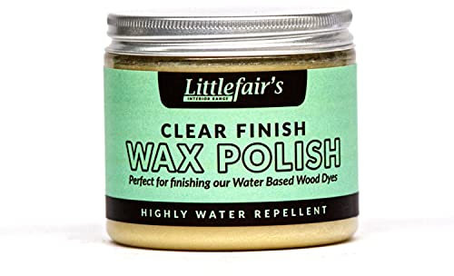 Littlefair's Wax Polish (200ml, Clear Finish) Non-Toxic, Highly Water Repellent Wood Wax for Furniture