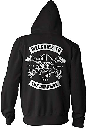 Herren Kapuzenpullover Zipper Welcome to The Darkside Darth Vader Jedi