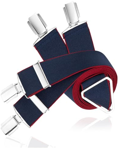 LINDENMANN Hosenträger Herren X-Form, Größe/Size:120, Farbe/Color:blau