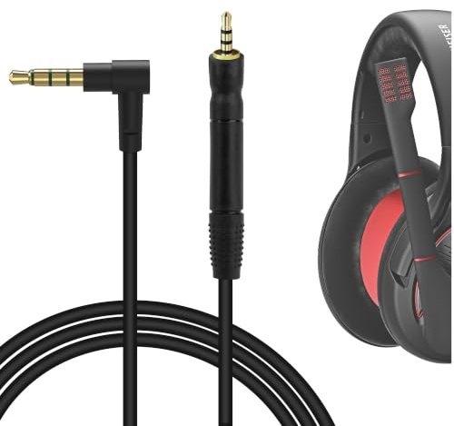 GEEKRIA Audiokabel kompatibel mit Sennheiser Game One/Zero, PC 373D, GSP 350/500/600-Headsets, 2,5-mm AUX Gaming Ersatz-Stereo-Kabel (5,6 ft/1,7 m)