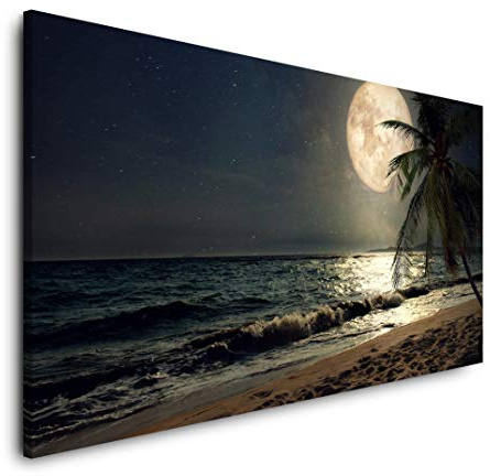 Strand und Inseln 120x 60cm Panorama Leinwand Bild XXL Format Wandbilder Wohnzimmer Wohnung Deko Kunstdrucke