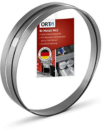 Orta - 3 Stück - 1140 x 13 x 0,65 x 10/14 ZpZ - Bi-Metall M42 HSS | Bandsägeblatt für Stahl, Edelstahl, Baustahl... | Geeignet für Güde MBS 105 V Bandsäge