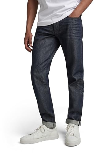 G-STAR Uomo 3301 Slim Selvedge Jeans, Blu (3d raw denim 51014-B454-1241), 28W / 32L