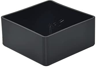 Flyshop 12 st svart PVC möbler fotlock spetsar, trägolvskydd, fyrkantig stol bord benlock, 80 x 80 mm (3-1/8 tum x 3-1/8 tum)