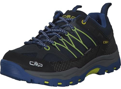 CMP Unisex barn Rigel Low Wp trekking & vandringskängor, B blå elektrisk, 38 EU