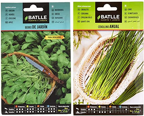 Semillas Batlle Berro JARDIN - Lepidium sativum & Cebollino anual