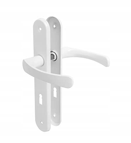 ADGO Poignée de porte pour la clé de serrure Buntbart 72 gauche droite poignée de porte poignée de porte poignée de porte poignée de porte aluminium acier galvanisé (blanc)