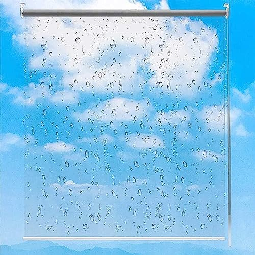 Transparentes Wasserdichtes Rollo,PVC Kunststoff Rollläden,Rollos für den Garten im Freien,Wärmeisoliert,Staubdicht,Regenfester,für Balkon Terrassen Store Hotel Office,Breite x Höhe (180x200cm)