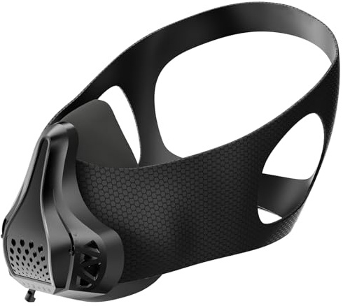 FDBRO Sportmaske Einstellbare 48 Atmungsstufen Laufen Gymnastik Luftwiderstand Übungsmaske, für Fitness, Übung, körperliche Ausdauer, Training (Schwarz, Einheitsgröße)