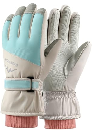 Winterhandschuhe Damen, Winter Sport XXl Motorradhandschuhe Winterhandschuhe Wasserdicht mit Heizung Dünn Skihandschuhe Thermo Handschuhe Gefüttert Extra Warm Ski Handschuh Fahrradhandschuhe