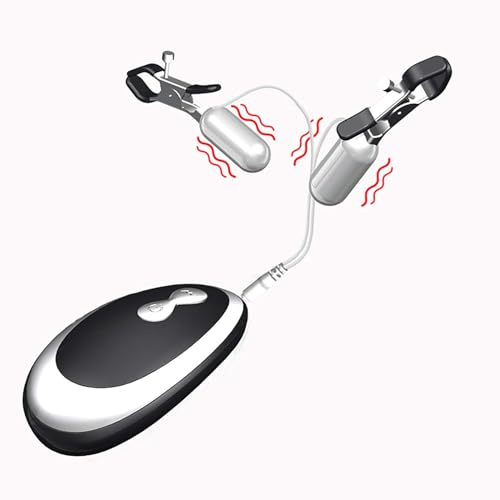 LYAMais Nippel Vibrator mit 10 Vibrationsmodi Klitoris G-punkt Stimulation Brustwarzenklemmen Brust Vibrator Stimulator Brustklemme Erotik SM Sexspielzeug für frauen Dual Motor Nippelklemmen