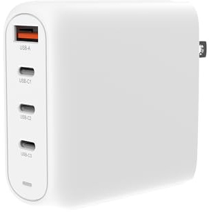 Creative 100W GaN Charger, Caricatore da parete GaN USB a 4 porte con PPS, PD 3.0 e QC 4.0+ per smartphone e laptop, una spina CA UE intercambiabile inclusa