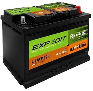 La Casa della Batteria Batteria Auto Expedit Moving Energy Tech Batteria 12v Batteria Auto 70Ah 720A Start&Stop L3 TR720 DX 27.8x17.5x19 cm Senza Manutenzione Pronta all'Uso Made in Italy