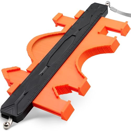 Contour Gauge Profile Tool with Double Lock 12 Inch/30cm,Measuring Shape Outline Angle,Precisely Copy Irregular Shape Duplicator,Must Have Tool for DIY Handyman Woodworking/Flooring/Tile Laying