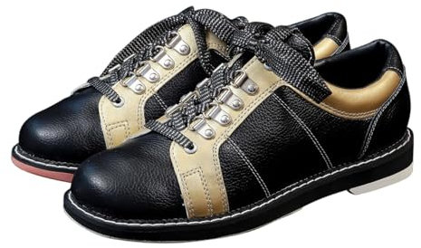 Men's Women's Bowls Shoes,Indoor Bowling Shoes,Adult Bowling Shoes,Round Toe Bowling Shoes,Bowl Athletic Shoe,Sturdy Toe Cap,Lightweight,Comfortable,Breathable,for Beginners,Black