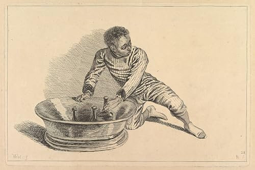 ARToPHIIU Famous Painting Picture Art Print Canvas Prints Art Black African Removing Bottles From a Cooler. by François Boucher Oil Painting Artwork for Home Decor 60x90cm