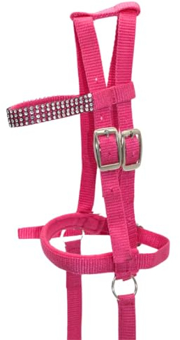 PFIFF 103126 träns Lotty för lek och trähäst, lekträns, träns för lekhäst, en storlek, rosa