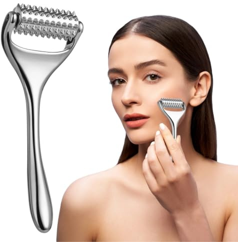 Kompaktes Akupressur-Massageroller, 100-Punkt-Metall, manuelles Massagegerät für Nacken, Arme, Beine, Füße, Muskelregeneration