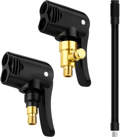 BosuLai Autoventil Adapter Messing, 2 Stück Adapter Französisches Ventil, Schlauch für Reifenfüller 16 cm, Sclaverandventil Adapters, Fahrradventil Adapters, für Autos, Fahrräder, Motorräder