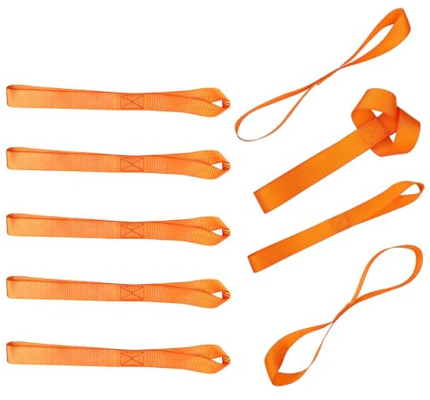YUZHEDM 8 Stück Zurrschlaufen Zurrösen Bandschlinge Rundschlinge, Motorrad Spanngurte Geeignet für Motorräder Geländefahrzeuge Mountainbikes Rollstühle Kajaks Boote Rasenmäher 2.5 X 20.5 cm (8C)