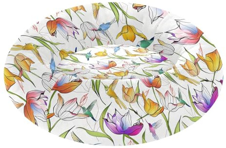 siphylline konst fågel blomning husdjur kattsängar munk gosig fluffigare kattkudde säng för liten storlek husdjur sover