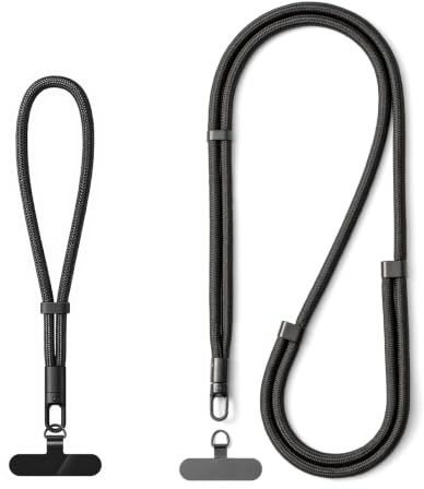 Handykette Kurz Handgelenk Handyband zum Umhängen Universal 2 Stück Schwarz