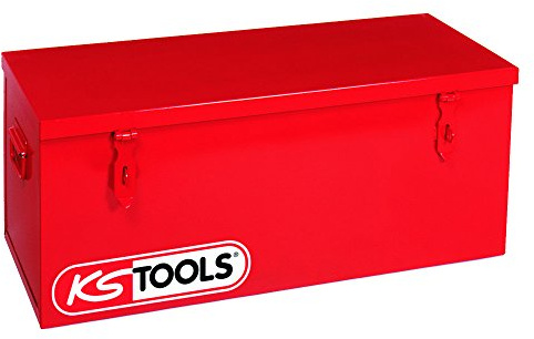 KS Tools 999.0180 - Coffre de chantier sans plateau - 850 x 350 x 350 mmFermeture métallique - Cadenassable - Poignées renforcées - Plateau amovible inclus