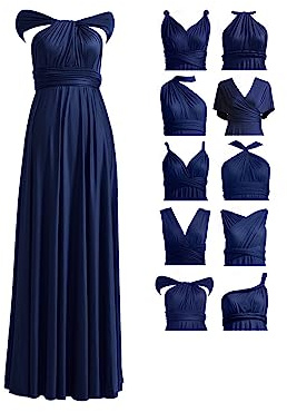 72styles Maxi Infinity Dress for Bridesmaids, Convertible Multi-Way Wrap