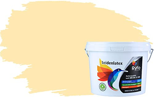 RyFo Colors Seidenlatex Trend Gelbtöne Samtgelb 3l - bunte Innenfarbe, weitere Gelb Farbtöne und Größen erhältlich