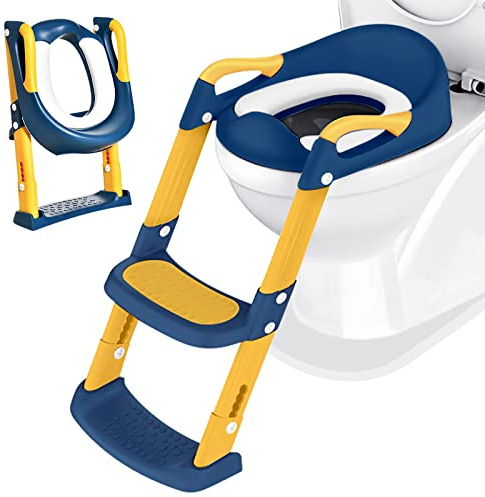 WC Vasino WC Bambino Bebe: Seggiolino riduttore per bambino - Rialzo Sedia Riduttore WC con Passeggiata - Bambini Bambini di Apprendimento Seggiolino per Ragazza Ragazzo - Pieghevole Pulizia