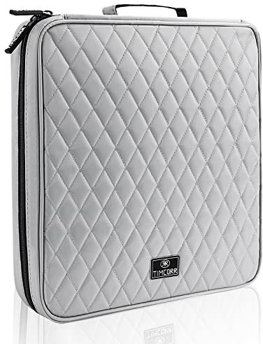 TIMCORR CD Tasche DVD Tasche Aufbewahrung, 160 Kapazität DVD Aufbewahrung CD Hülle DVD Hüllen Organizer CD Tasche Auto Box Kunststoff Schutzmappe für Reisen zu Hause