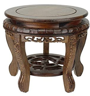WRLRUILIAN Vasenständer Topfpflanze Basis Holzhocker Kleine Bank Holz Runde Hocker Aque Tank Jade Basis Blume Topfhalterung Home Dekoration Rack Statuenbasis (Size : S)