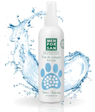 MENFORSAN Eau de Cologne Talkum für Katzen 125 ml, sorgt für einen sehr angenehmen Geruch, deodorierende Wirkung