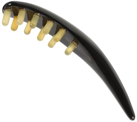 Ciieeo Ochsenhornkamm Therapie Massagekamm Gua Sha Stab Rücken Massagestab Kamm Massagestab für Kopf Rücken Pflege