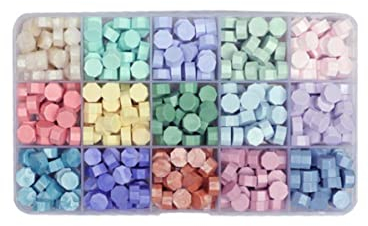 Buntes Siegelwachs Achteck Wachsperlen Monochrom Wachs Erbse Hochzeitsfeier Einladung Dekoration DIY Handwerk Stempel Wax-T 375PCS