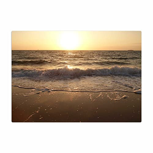 Vero Home 17900 Glas-Schneidebrett | Motiv Natur Sonnenuntergang | rutschfest, kratzfest und lebensmittelecht | Maße: 39 x 29 cm