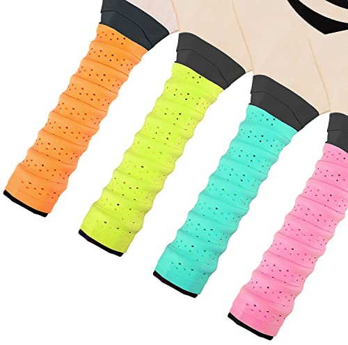 Savita 4 Stück Grip Tape Tennisschläger, Overgrip Tennisschläger Feuchtigkeitsableitend Verdickt Pickleball-Overgrip-Band Ersatzgriffband für Pickleball-Paddel