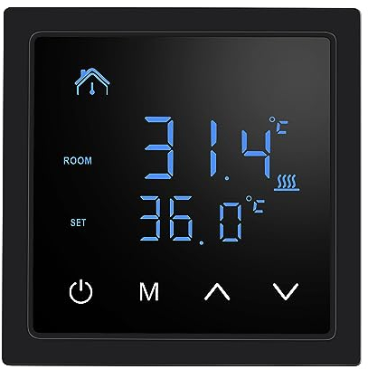 Weytoll Smart Thermostat für Wasser- und Wandheizung, digitales Unterputz-Temperaturregler 16A