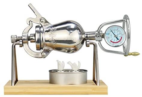 Máquina de Palomitas Manual Mini Olla de Palomitas de maíz Retro de Acero Inoxidable 304 con un Conjunto Completo de Accesorios Divertidos y deliciosos