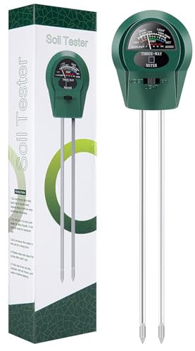 Wealrotn Soil Moisture Meter 3 in 1 PH Light for Plants, Soil Tester Plant Watering Indicator Testing Kit Great for Garden, House, Lawn, Farm, Indoor & Outdoor (1-Pack)