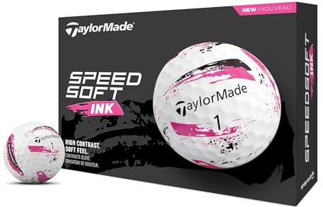 Taylormade SpeedSoft Ink Golfbälle für Herren, Pink