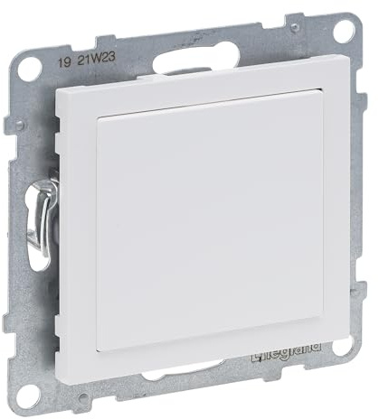 LEGRAND, SEANO Blindabdeckung zur Verwendung von Einsätzen des Schalterprogramms Mosaic, Mosaic-Adapter, Abdeckplatte, Schalterblende, Farbe: Ultraweiß, 765601