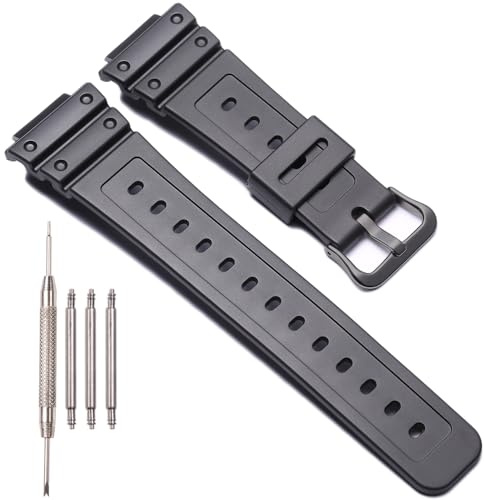 Hartsrem kompatibel med Casio G-shock DW-5900 DW-9052 DW-5600 GW-6900 DW-6900 G-6900 herr ersättning klockarmband sport vattentätt armband, 16mm