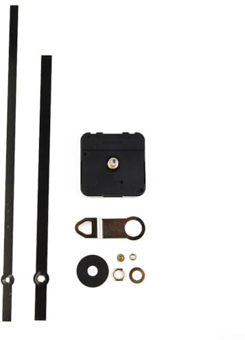 Besttoolifes 1 juego de movimiento de reloj de cuarzo silencioso, kit de repuesto de motor de piezas de movimiento de reloj de pared, mecanismo de movimiento de eje largo de alto par, adecuado