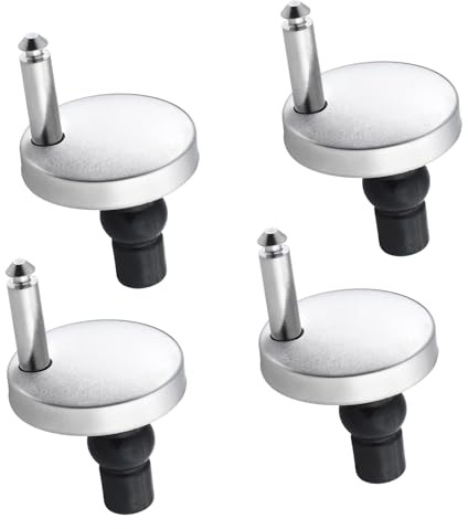 4PCS Universal Toilet Seat Fixings Kit,Heavy Duty Toilet Quick Release Fixings,Toilet Seat Hinge Replacement,Fittings for Soft Close Hinges Replacement