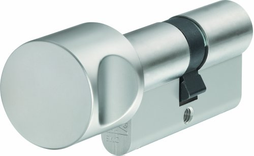Abus E60NP Nickel Perle Z10/K30 Knaufzylinder | Hochpräzises Wendeschlüssel-Schließwerk, parazentrisch - erhöhter Manipulationsschutz, automatische Verriegelung