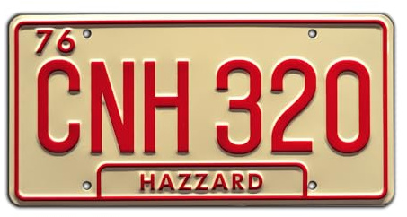 Dukes of Hazzard | Georgia CNH 320 | Metal Stamped License Plate