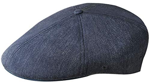 Kangol Flexfit 504 Gubbkeps by Herrar - flat cap keps ullkeps med skärm Höst Vår Vinter Sommar Sommar-Vinter - S/M (54-57 cm) denim