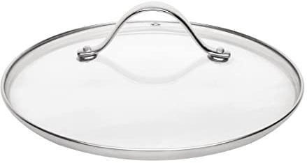 Vogue Glass Saucepan Lid Cover 17cm CS543 | Traps vital steam and moisture to accelerate cooking times while protecting fingers from heat during busy kitchen shifts.